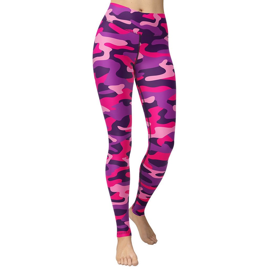 Pink & Purple Camo Yoga Leggings