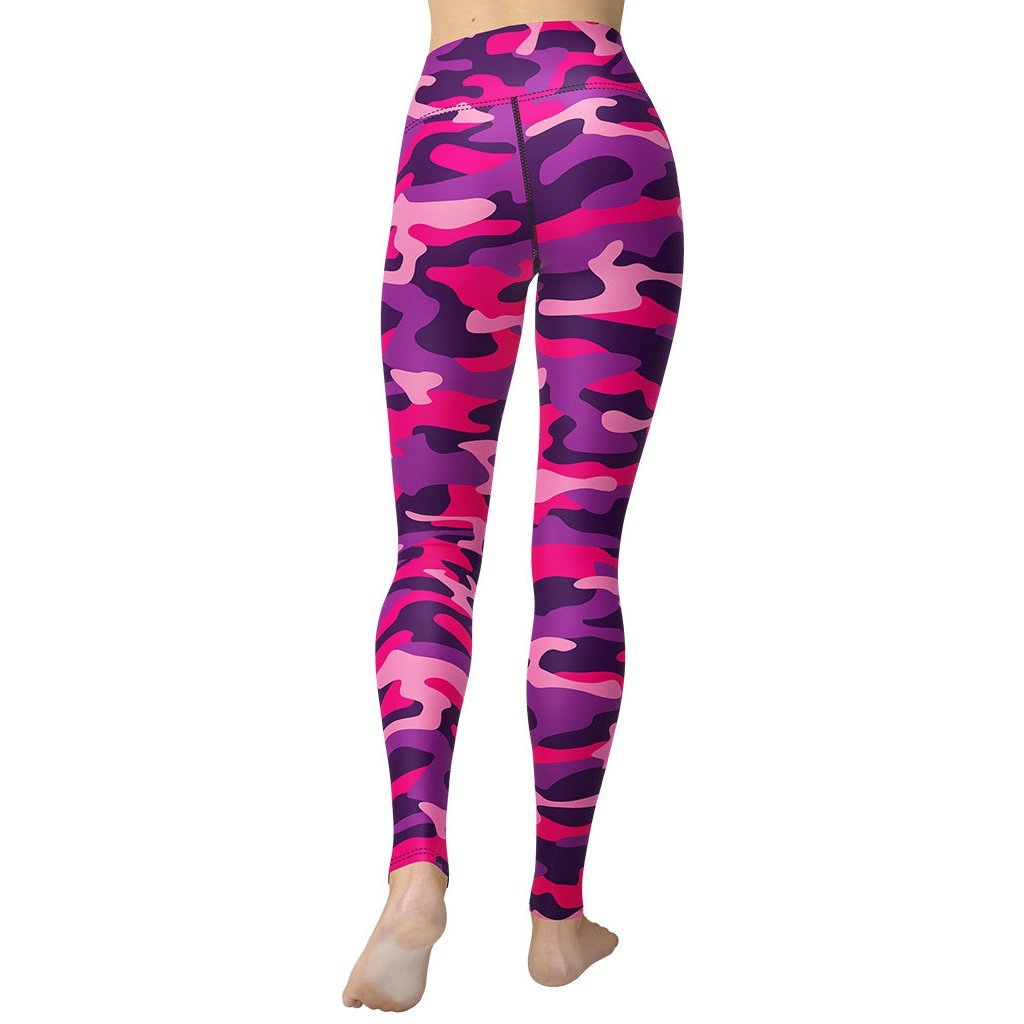 Pink & Purple Camo Yoga Leggings