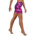 Pink & Purple Camo Yoga Shorts