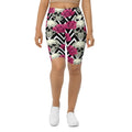 Pink Roses and Skulls Biker Shorts