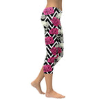 Pink Roses and Skulls Capris