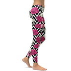 Pink Roses and Skulls Leggings