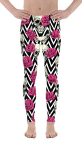 Pink Roses and Skulls Men's Leggings
