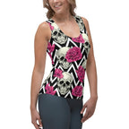 Pink Roses and Skulls Tank Top