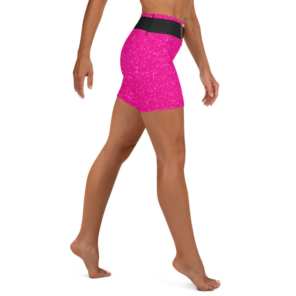 Pink Santa's Outfit Yoga Shorts