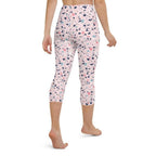 Pink Terrazzo Marble Yoga Capris
