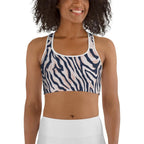 Pinkish Zebra Sports Bra