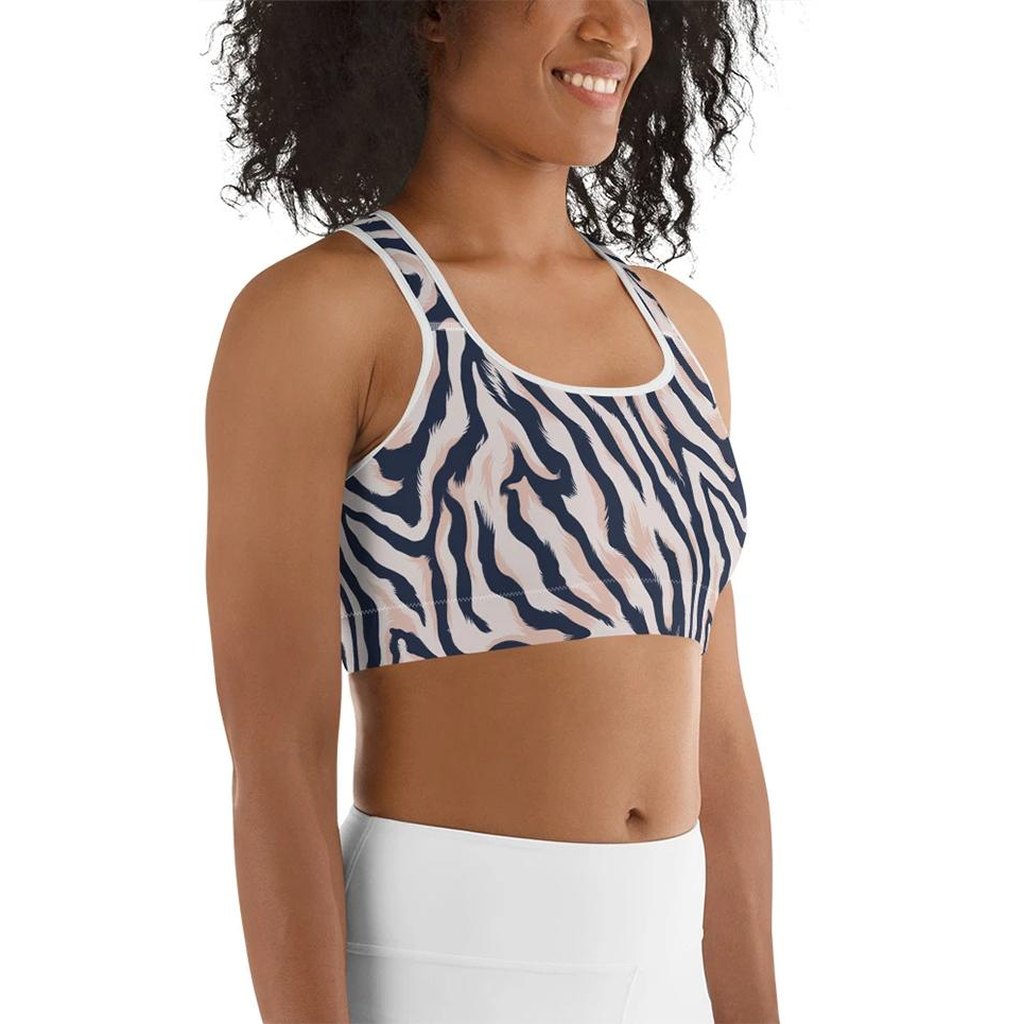 Pinkish Zebra Sports Bra