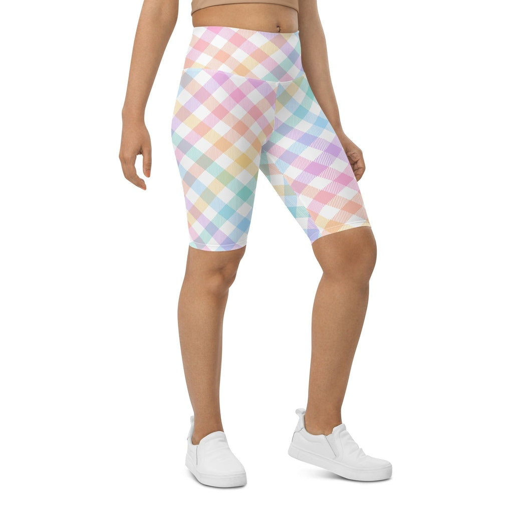 Plaid Easter Biker Shorts