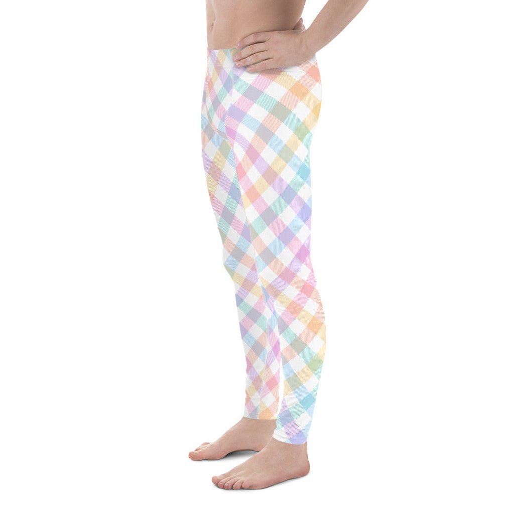 Plaid Easter Men's Leggings