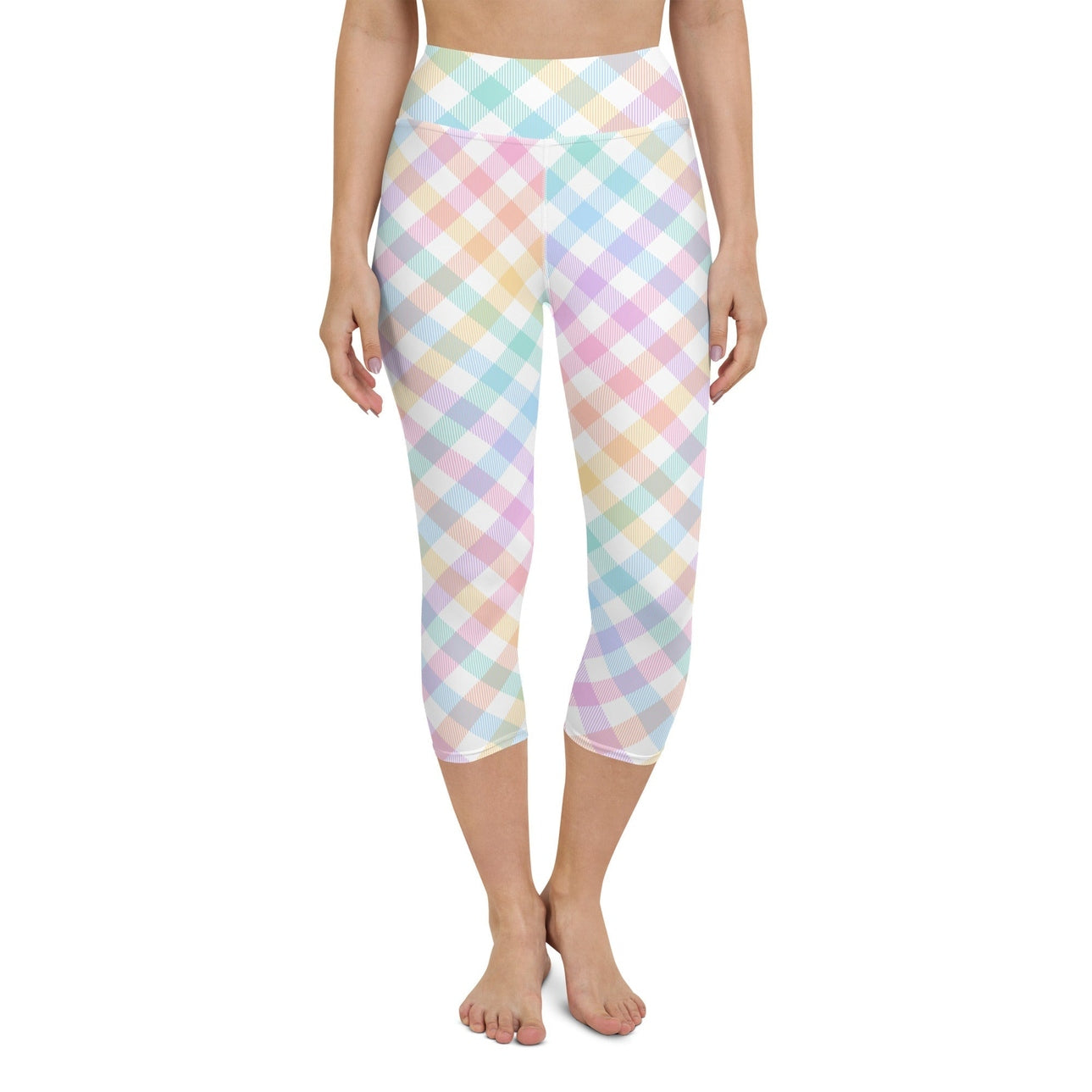 Plaid Easter Yoga Capris