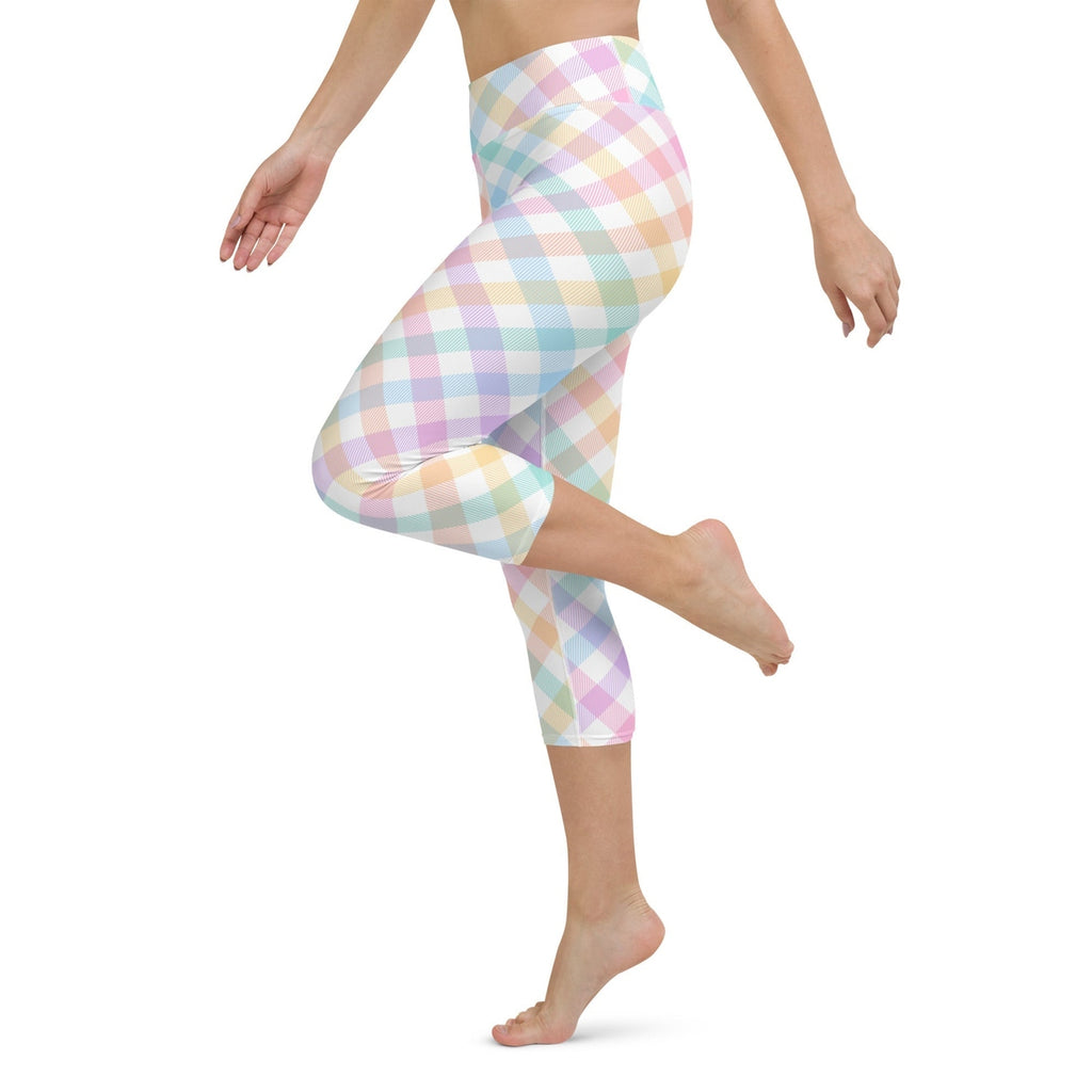 Plaid Easter Yoga Capris