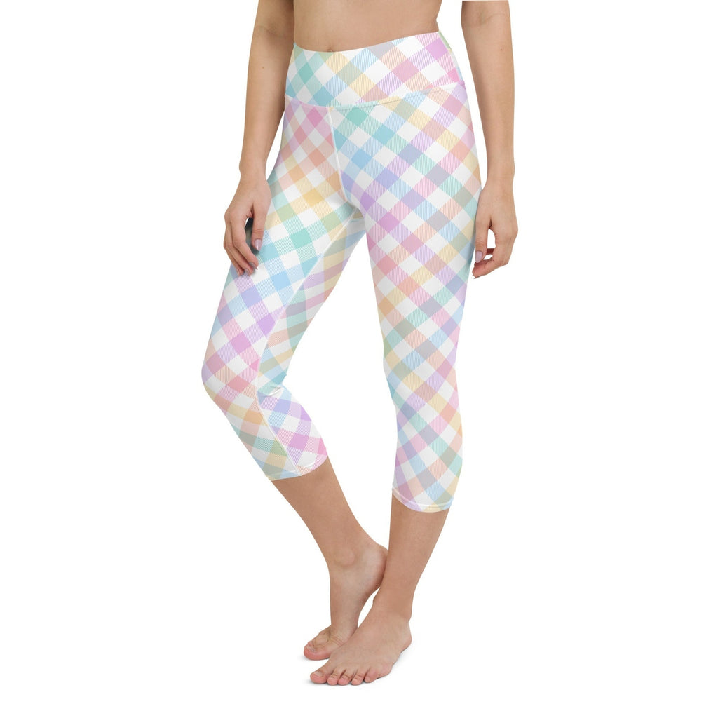 Plaid Easter Yoga Capris