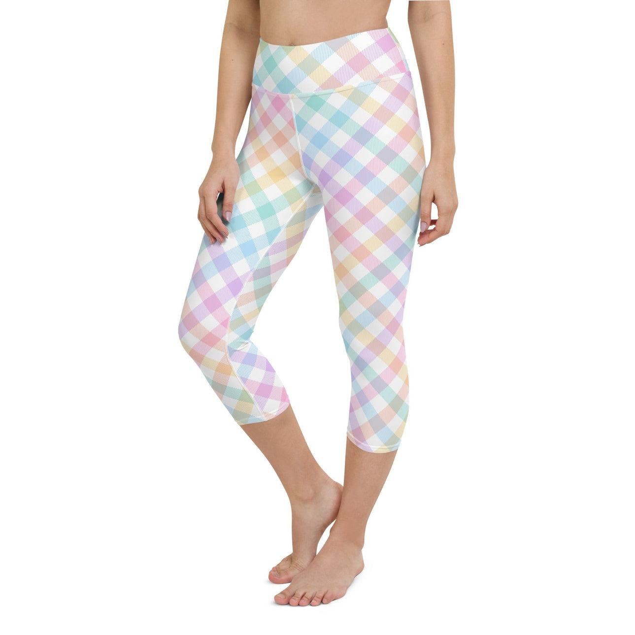 Plaid Easter Yoga Capris
