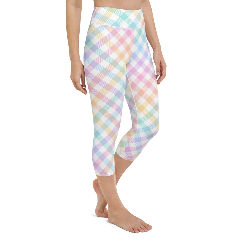 Plaid Easter Yoga Capris