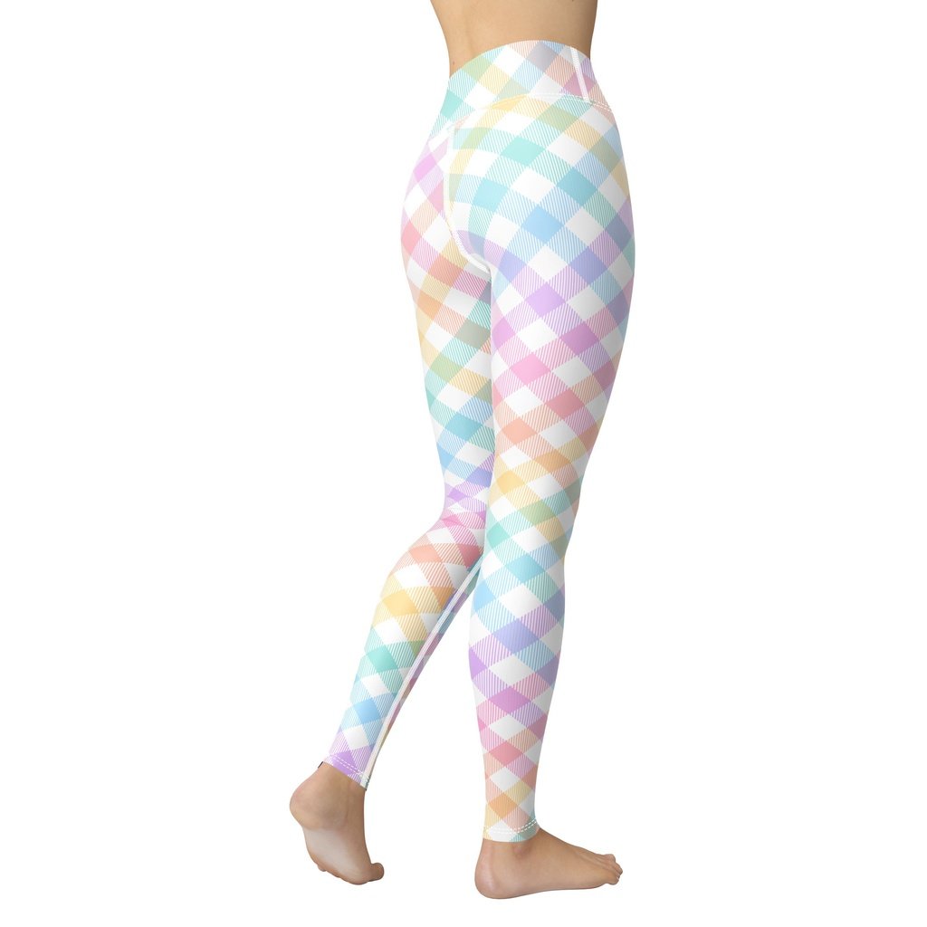 Plaid Easter Yoga Leggings