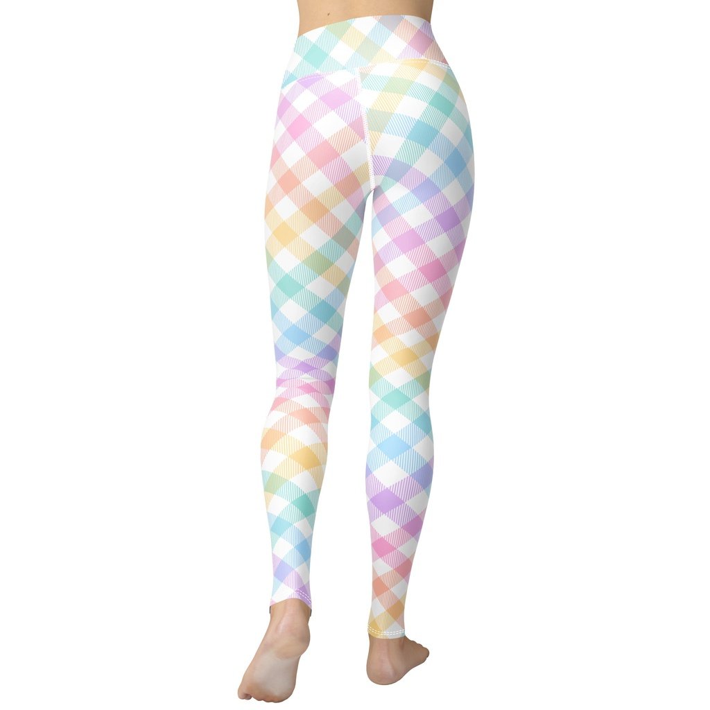 Plaid Easter Yoga Leggings