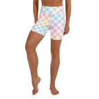 Plaid Easter Yoga Shorts