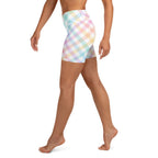 Plaid Easter Yoga Shorts