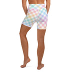 Plaid Easter Yoga Shorts