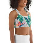 Polka Dot Floral Sports Bra