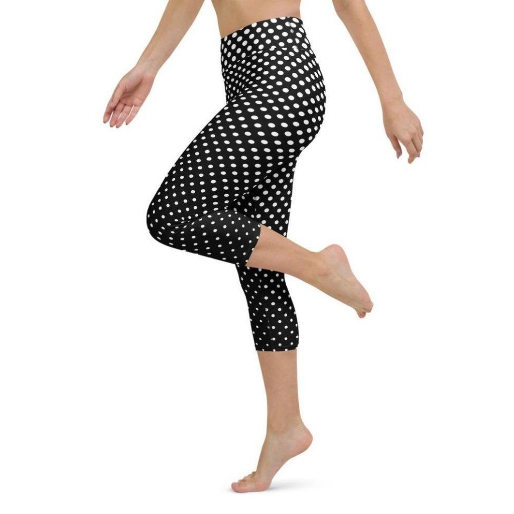 Polka Dot Optical Yoga Capris