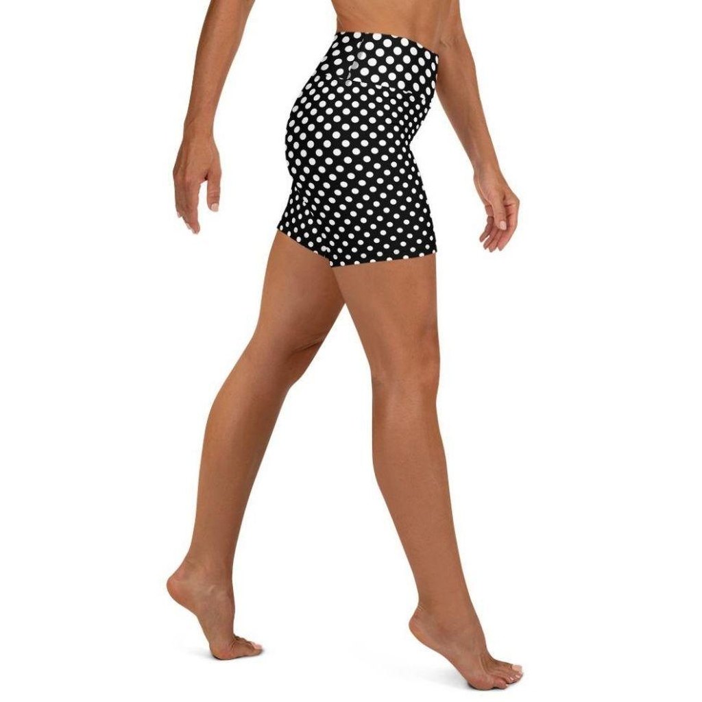 Polka Dot Optical Yoga Shorts