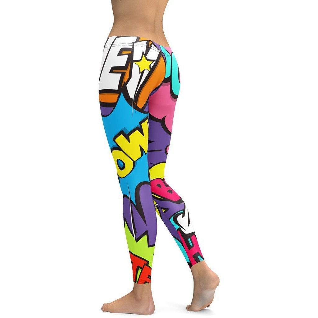 Pop Art Leggings - FiercePulse - Premium Workout Leggings - Yoga Pants