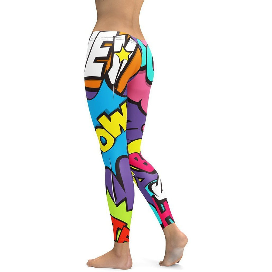 Performance-Ready Pop Art Print Leggings | FIERCEPULSE