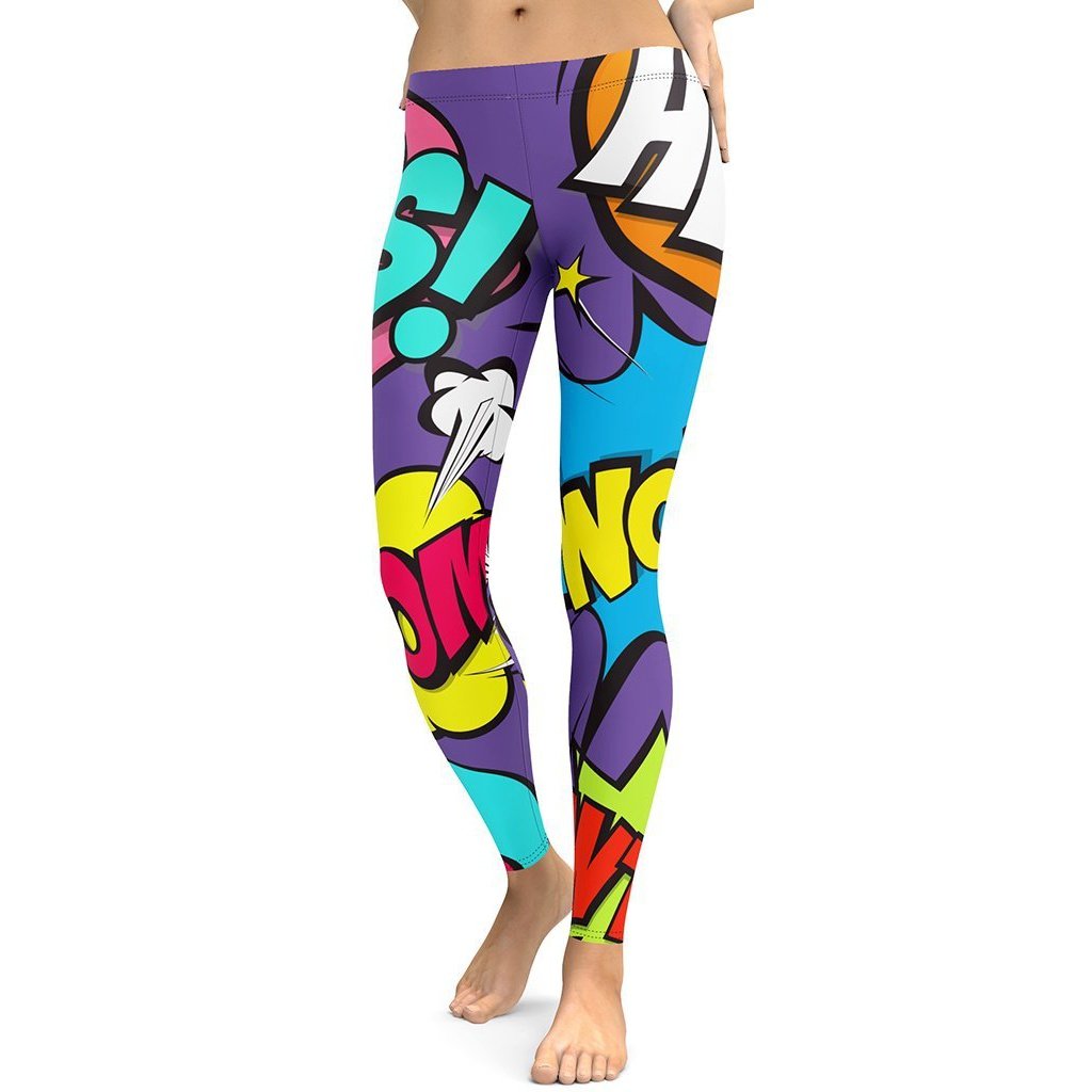 Pop Art Leggings - FiercePulse - Premium Workout Leggings - Yoga Pants