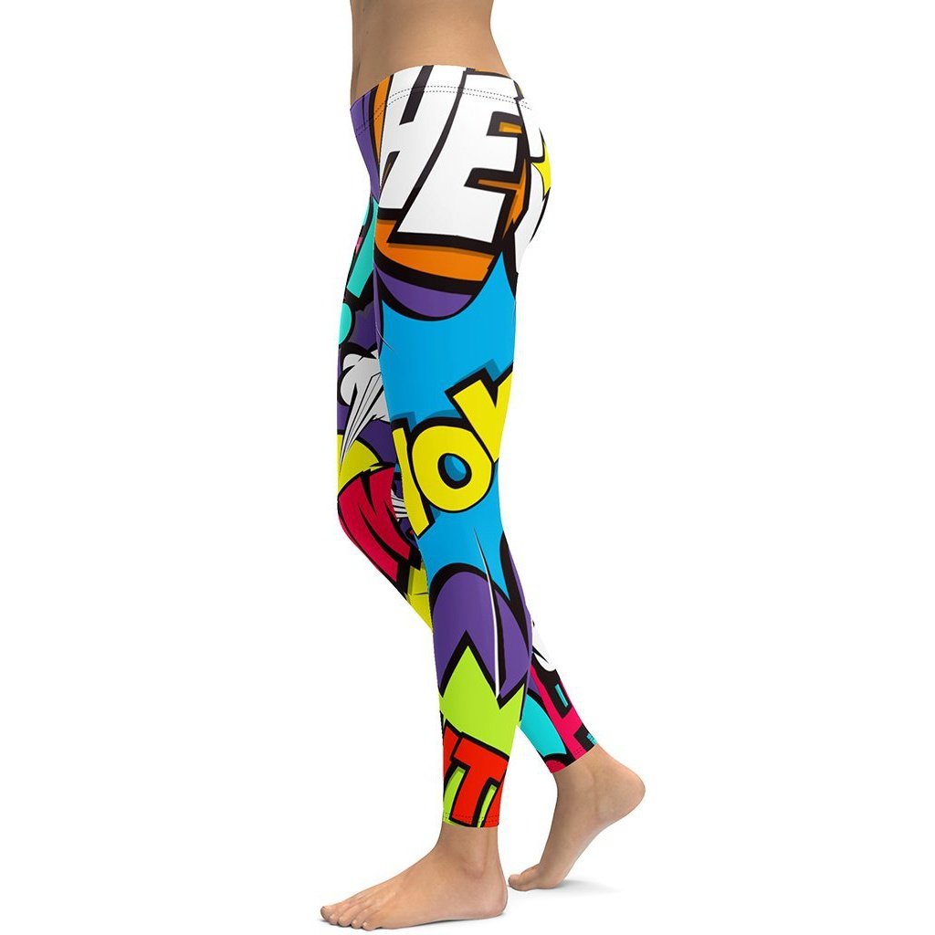 Pop Art Leggings - FiercePulse - Premium Workout Leggings - Yoga Pants