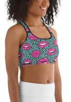 Pop Art Lips Sports Bra