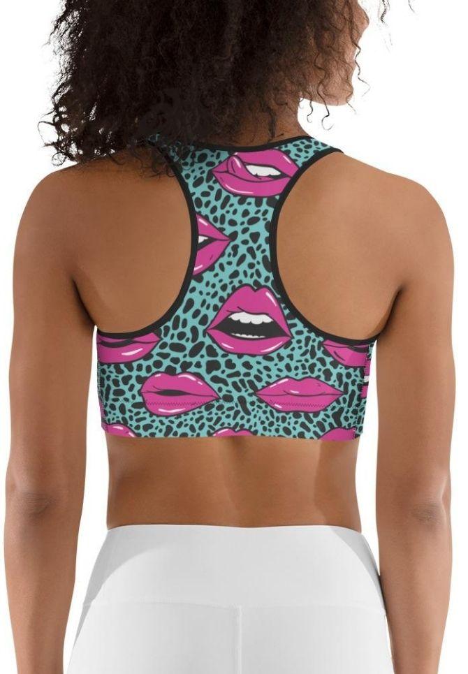 Pop Art Lips Sports Bra