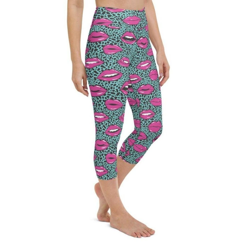 Pop Art Lips Yoga Capris