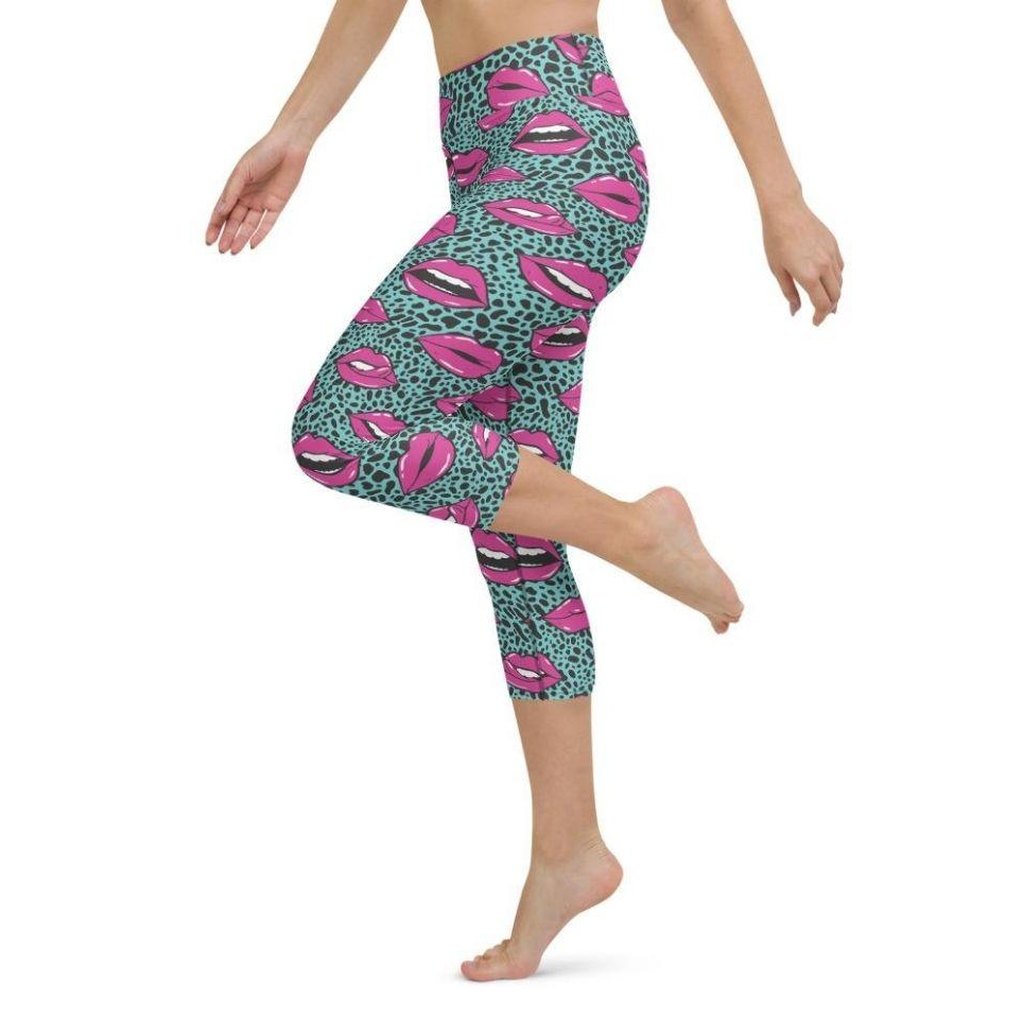 Pop Art Lips Yoga Capris