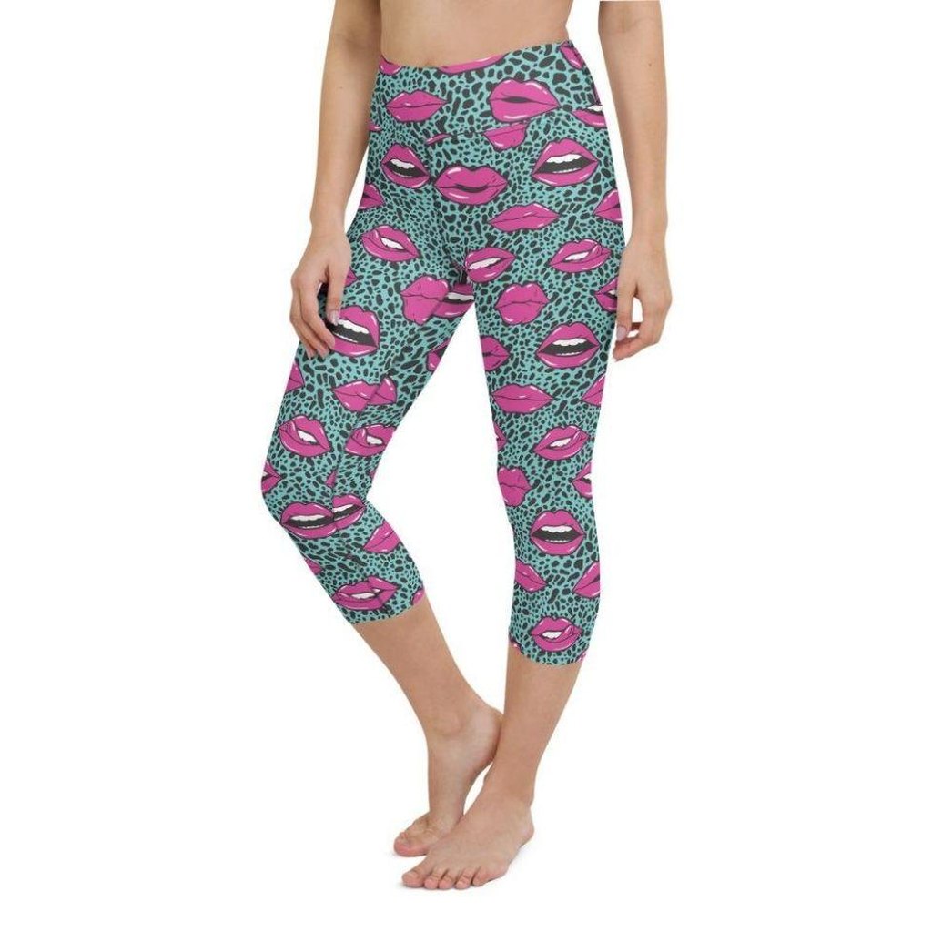 Pop Art Lips Yoga Capris