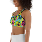 Pop Art Pug Sports Bra