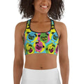 Pop Art Pug Sports Bra