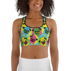 Pop Art Pug Sports Bra