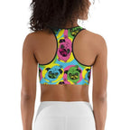 Pop Art Pug Sports Bra