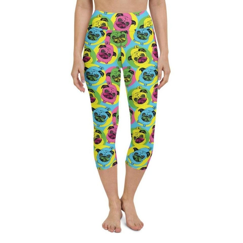 Pop Art Pug Yoga Capris