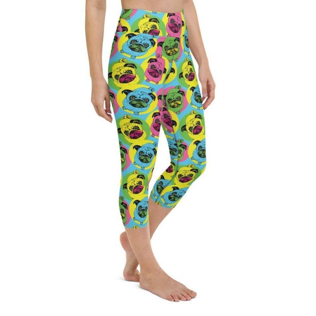 Pop Art Pug Yoga Capris
