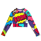 Pop Art Recycled Long-sleeve Crop Top