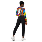 Pop Art Recycled Long-sleeve Crop Top