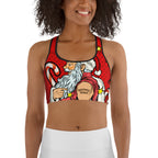Pop Art Santa Christmas Sports Bra