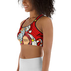 Pop Art Santa Christmas Sports Bra