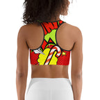 Pop Art Santa Christmas Sports Bra