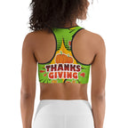 Pop Art Thanksgiving Sports Bra