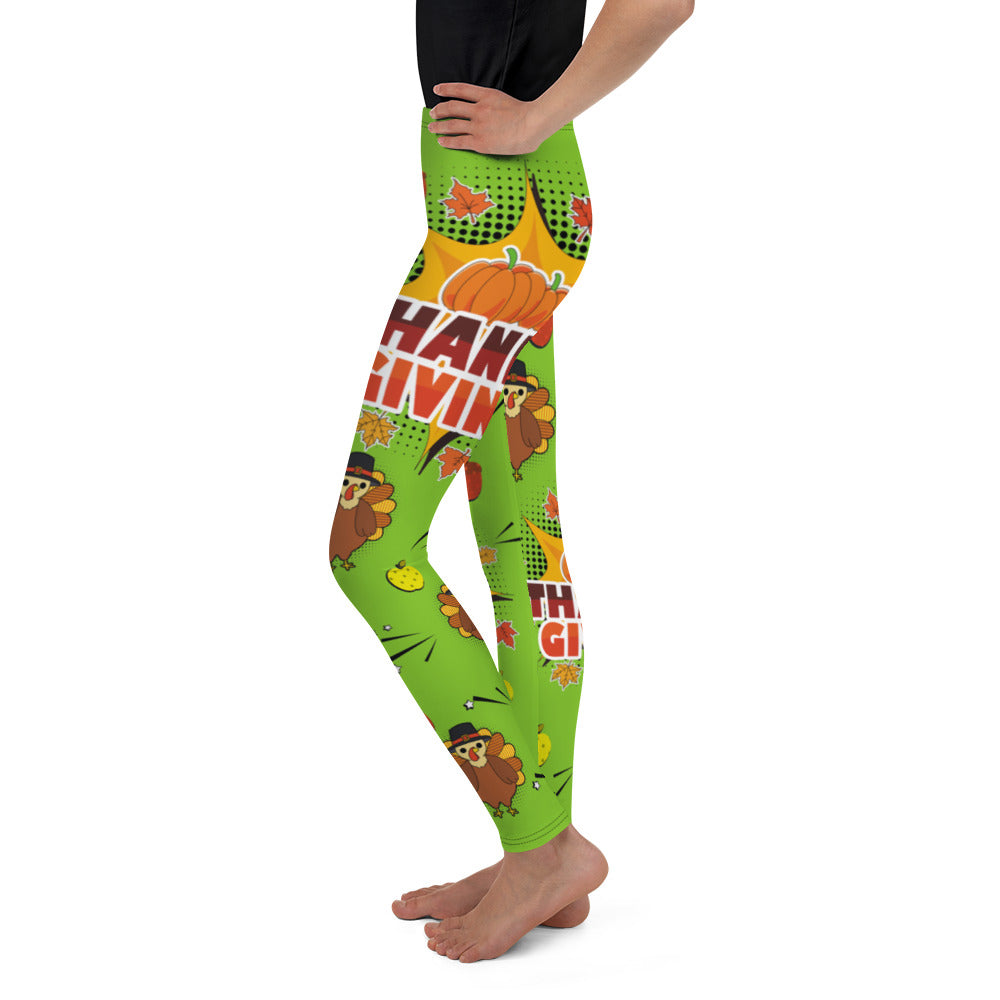 Pop Art Thanksgiving Youth Leggings