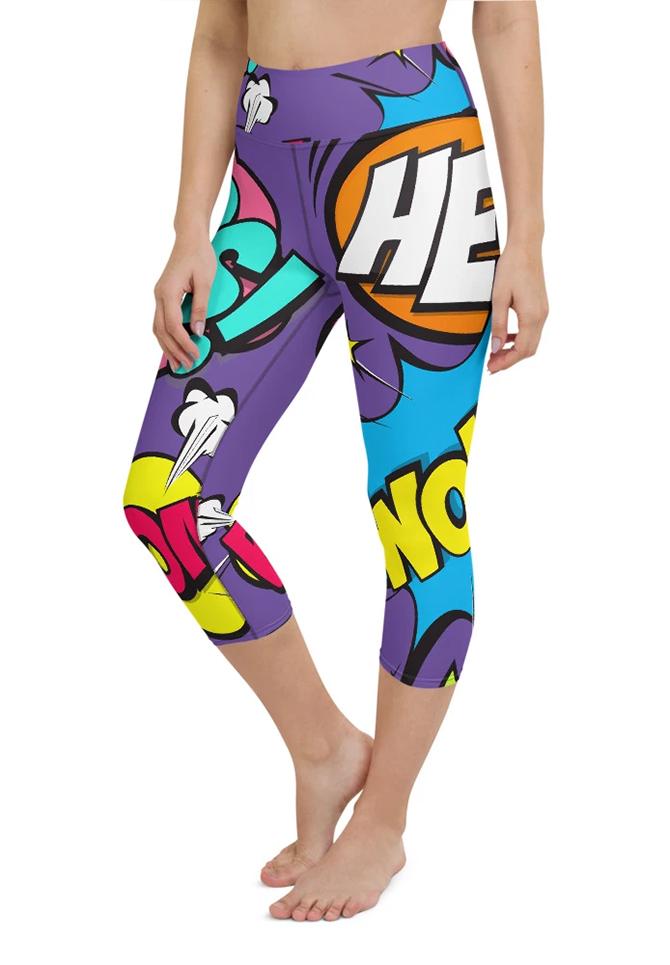 Pop Art Yoga Capris